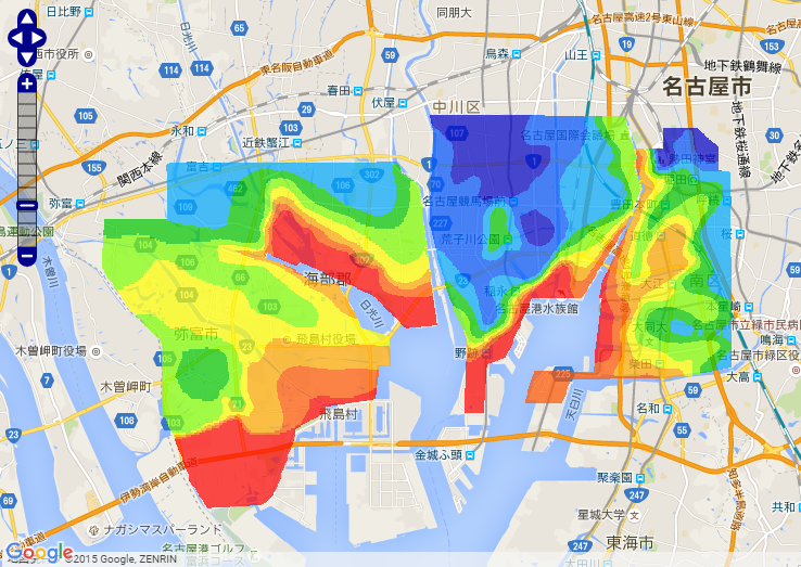 Isewan Typhoon Storm Tide Map